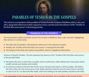Read more about the article The Parables of Yeshua Messiah (Jesus Christ) in The New Testament – 3